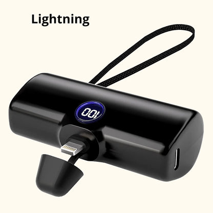 5000mAh Mini Power Bank – Fast Charging Portable Charger with LED Digital Display, Compact External Battery Pack for iPhone & Android