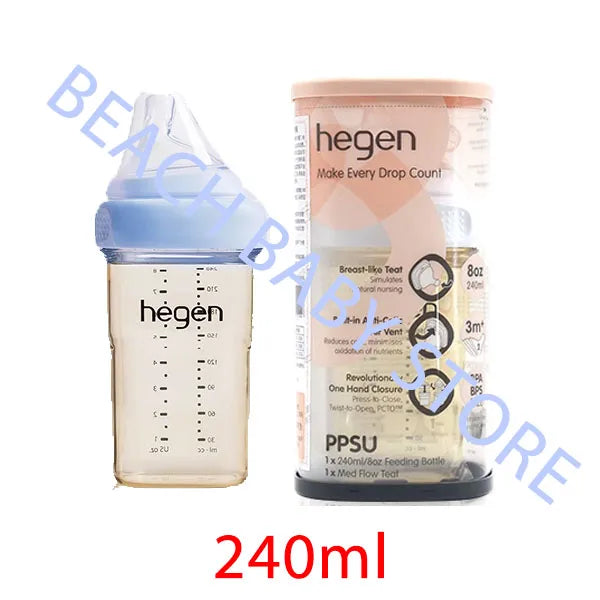 Hegen Original PPSU Baby Bottle Gift Set with Storage Lid, Pacifier & Water Bottle