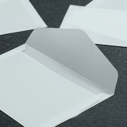 Lot de 50 enveloppes vierges translucides pour invitations, cartes postales, cartes de mariage, courriers professionnels et cartes cadeaux