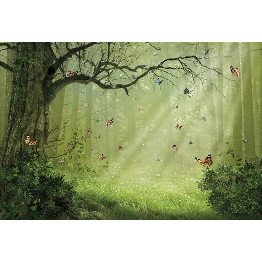 Tropical Jungle Rainforest Backdrop – Spring Forest Photography Background for Camping, Adventure, Birthday Parties & Photo Studio Decor