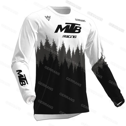 Men's Motocross Long Sleeve Jersey – Quick-Dry MTB Downhill Cycling Shirt for Enduro, Off-Road & Racing