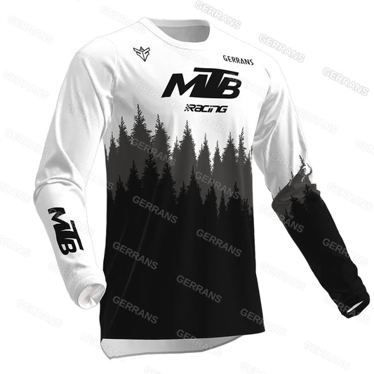 Men's Motocross Long Sleeve Jersey – Quick-Dry MTB Downhill Cycling Shirt for Enduro, Off-Road & Racing