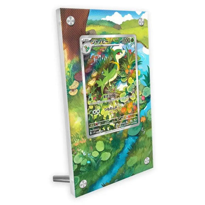 Présentoir en acrylique pour cartes Pokémon – Ronflex, Évoli, Mewtwo, Bulbizarre, Psykokwak et support de protection de style brique pour figurines