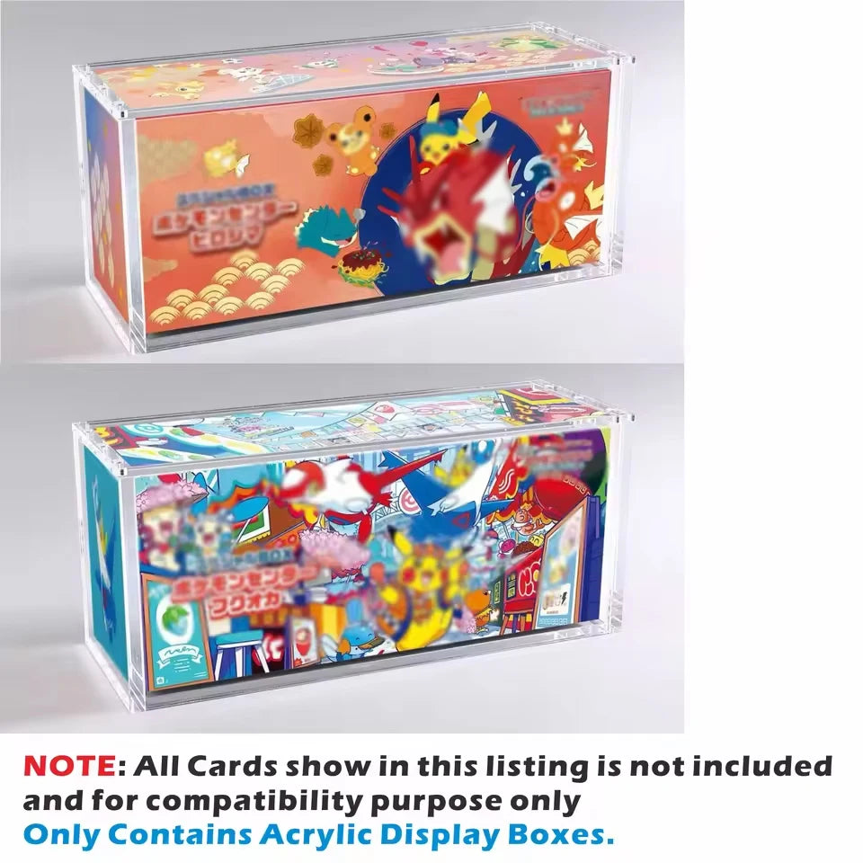 Exhibidor de Acrílico – Vitrina Protectora para Cajas Especiales Japonesas de Pokémon Center, Pikachu con Poncho de Tohoku y Almacenamiento de la Colección Promocional de Kanazawa