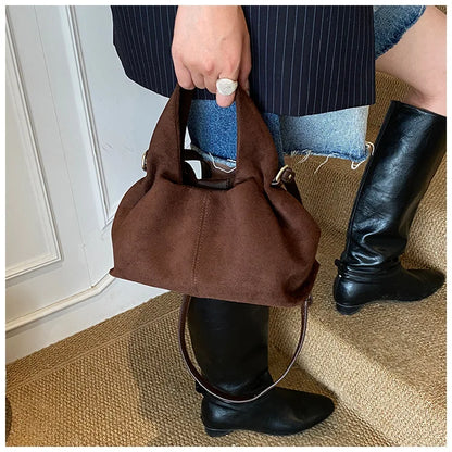 Sac à main bouffant français – Sac à bandoulière givré tendance avec fermoir magnétique, sac à main rétro en forme de nuage, sac à main tendance de style boîte à déjeuner pour femmes pour une utilisation décontractée et quotidienne