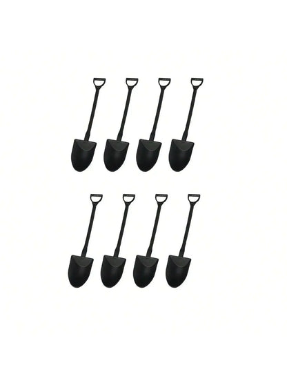 Multi-Piece Halloween Cupcake Toppers – Tombstone & Graveyard Cake Decorations with Novelty Mini Shovel Spoons for Halloween Parties