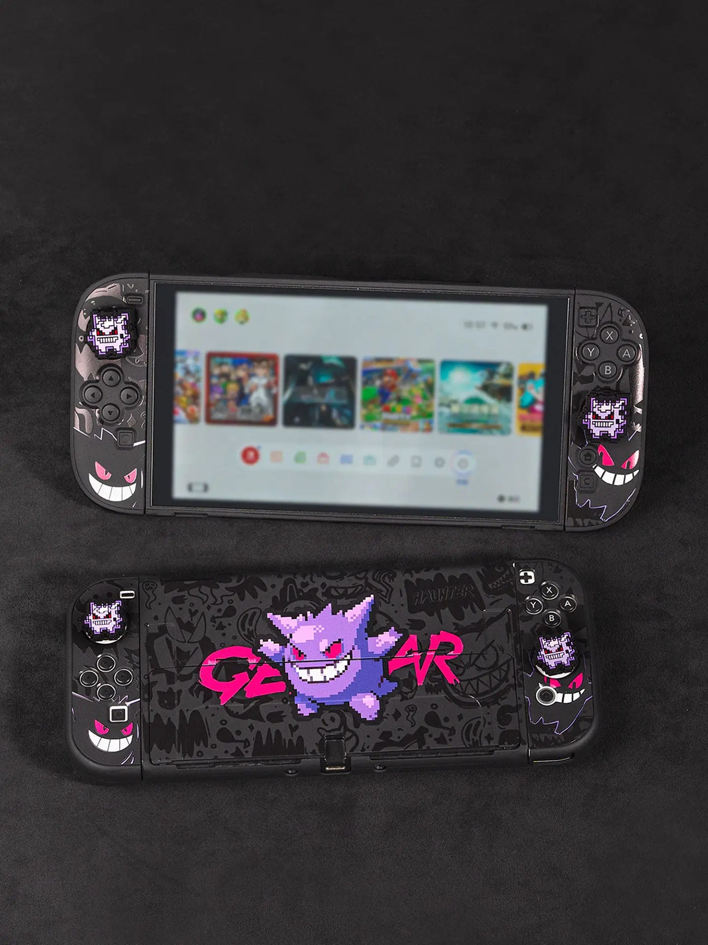 Housse de protection avec poignée pour Nintendo Switch 2 Pokémon Ectoplasma – Accessoires de jeu de dessin animé