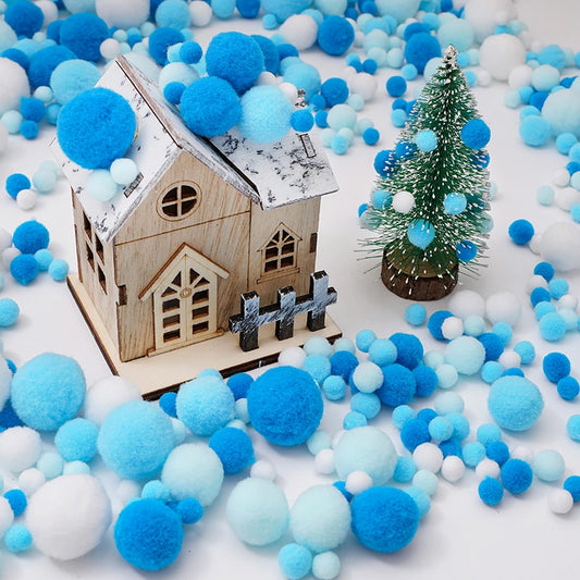 20–200 piezas de pompones suaves de colores – Bolas de peluche esponjosas para manualidades, decoración del hogar, decoraciones de fiestas y proyectos de arte para niños