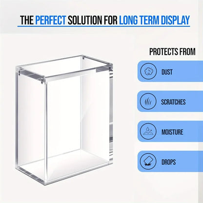 Acrylic Trading Card Storage Box – Magnetic Closure Stackable Case for Booster & Elite Trainer TCG Cards (1–2 Pack)