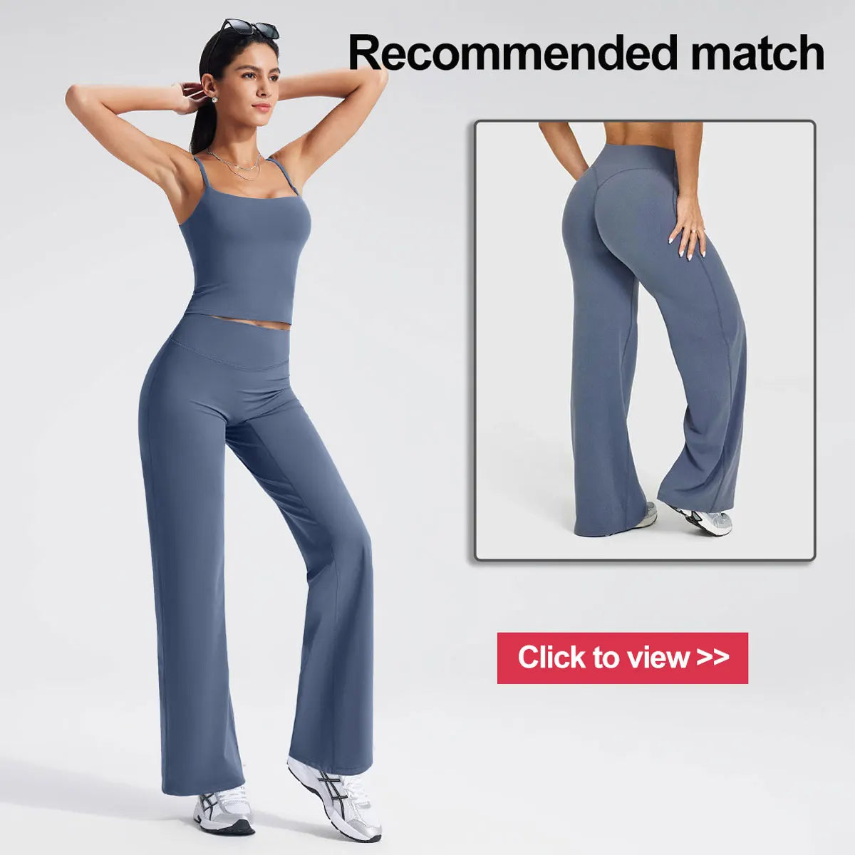 NCLAGEN Top Deportivo de Tirantes para Mujer con Sujetador Incorporado – Chaleco de Yoga con Cuello Cuadrado para Gimnasio, Correr, Fitness y Ropa Deportiva