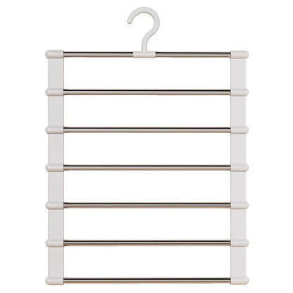 Cintre Multiple pour Pantalons – Organisateur de Placard Gain de Place avec Pinces Antidérapantes pour Pantalons, Jeans et Rangement de Vêtements