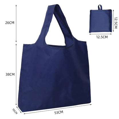 Bolsa de Compras Plegable Ecológica – Bolso de Hombro Reutilizable Portátil de Gran Capacidad para Compras de Supermercado, Viajes y Uso Diario