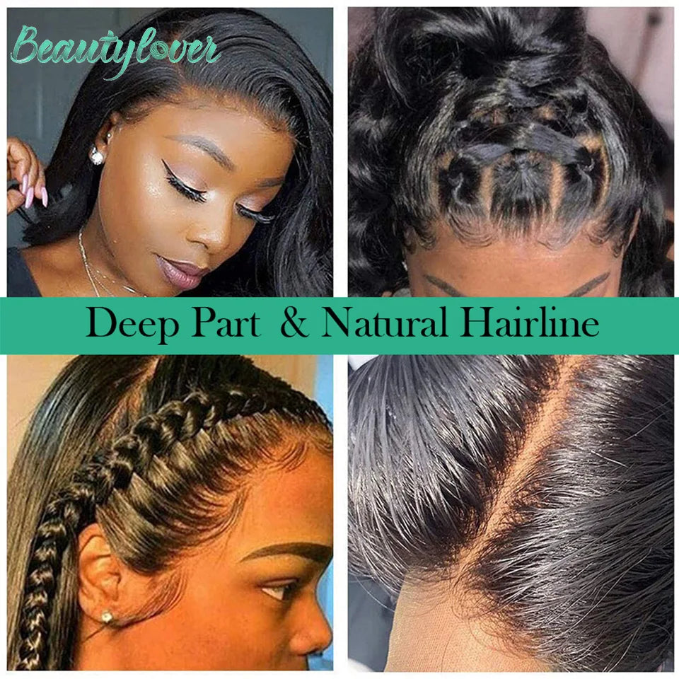 24/26 pulgadas de cabello humano brasileño liso para frontal de encaje – Cierre frontal de encaje transparente HD de 13x6 pre-arrancado | Extensión de cabello natural Remy
