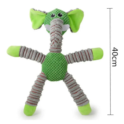 Indestructible Squeaky Dog Toy – Soft Plush Chew & Teething Toy for Large Dogs, Dental Training Toy for Aggressive Chewers