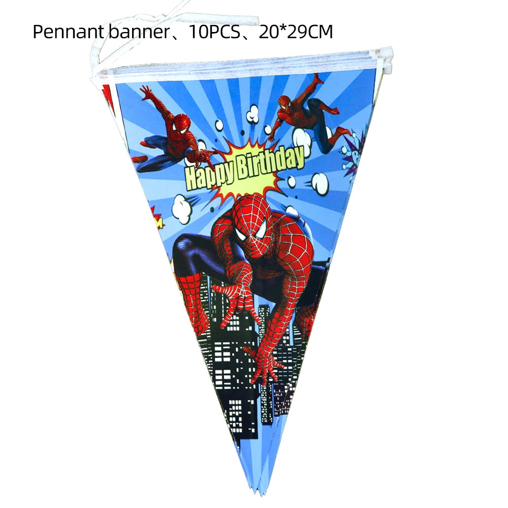 Red Superhero Spider Theme Party Supplies – Disposable Cups & Plates, Paper Tablecloth & Festive Decorations for Kids' Birthdays & Baby Showers