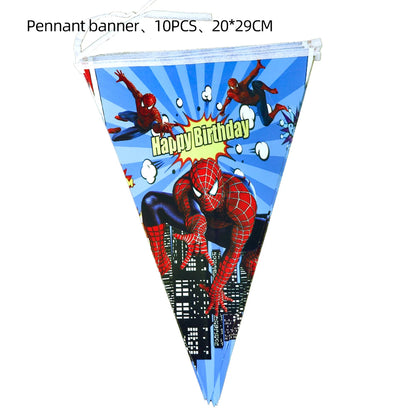 Red Superhero Spider Theme Party Supplies – Disposable Cups & Plates, Paper Tablecloth & Festive Decorations for Kids' Birthdays & Baby Showers