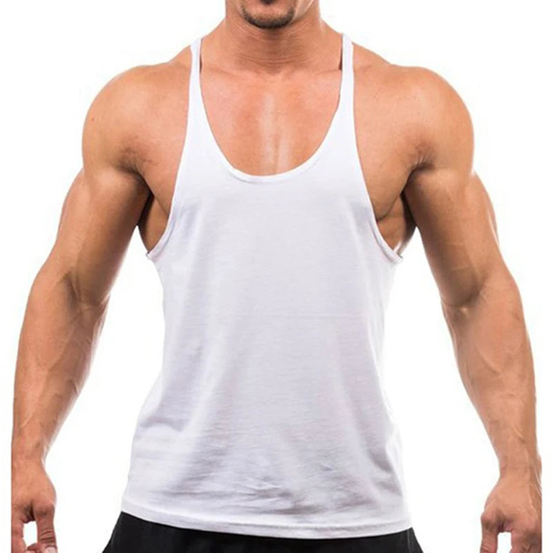 Men's Cotton Gym Tank Top – Sleeveless Bodybuilding Training Vest for Fitness, Workout & Muscle Training