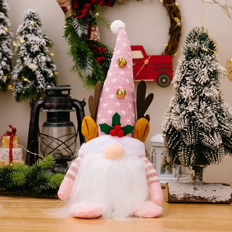 1–3PCS Christmas Gnome Reindeer Decorations 2026 – LED Glowing Gnome Doll Night Light for Xmas Tree, Home Decor, Gifts & New Year 2027