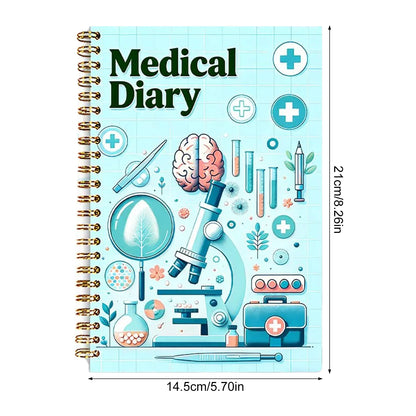 Health Diary Book – Structured Medication Tracker, Symptom Log & Daily Health Management Journal