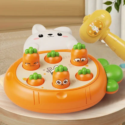 Juego de martillar de madera Montessori – Juguete de aprendizaje para niños pequeños con temática de animales de dibujos animados, juego interactivo para padres e hijos, regalo de cumpleaños para el desarrollo temprano
