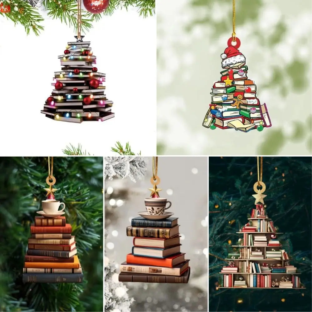 Acrylic Flat Christmas Santa Pendant – Multifunctional Character Hanging Ornament for Christmas Tree, Holiday Home Decor & Gifts