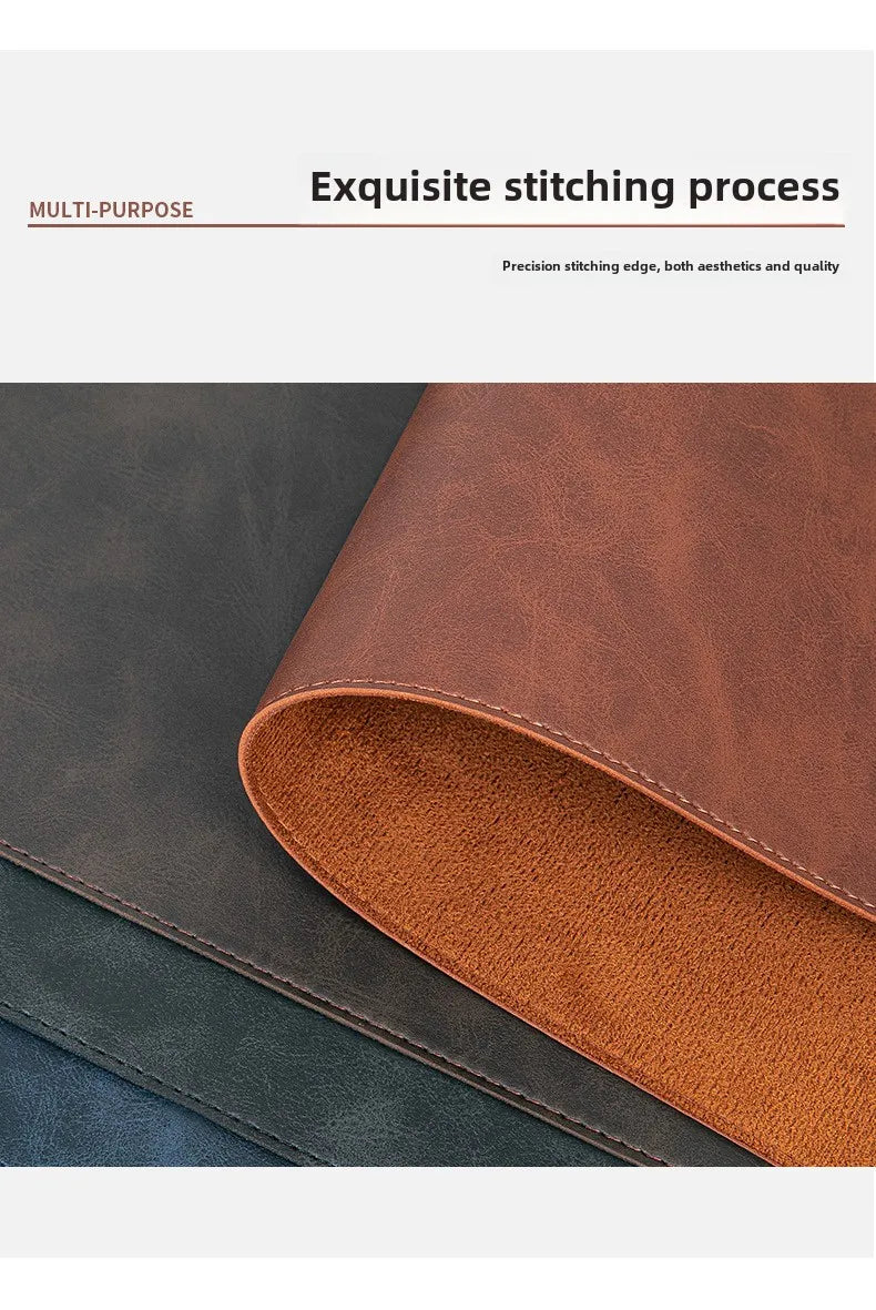 Waterproof PU Leather Desk Mat - Large Non-Slip Mouse Pad & Keyboard Desk Protector for Laptop, Office & Gaming