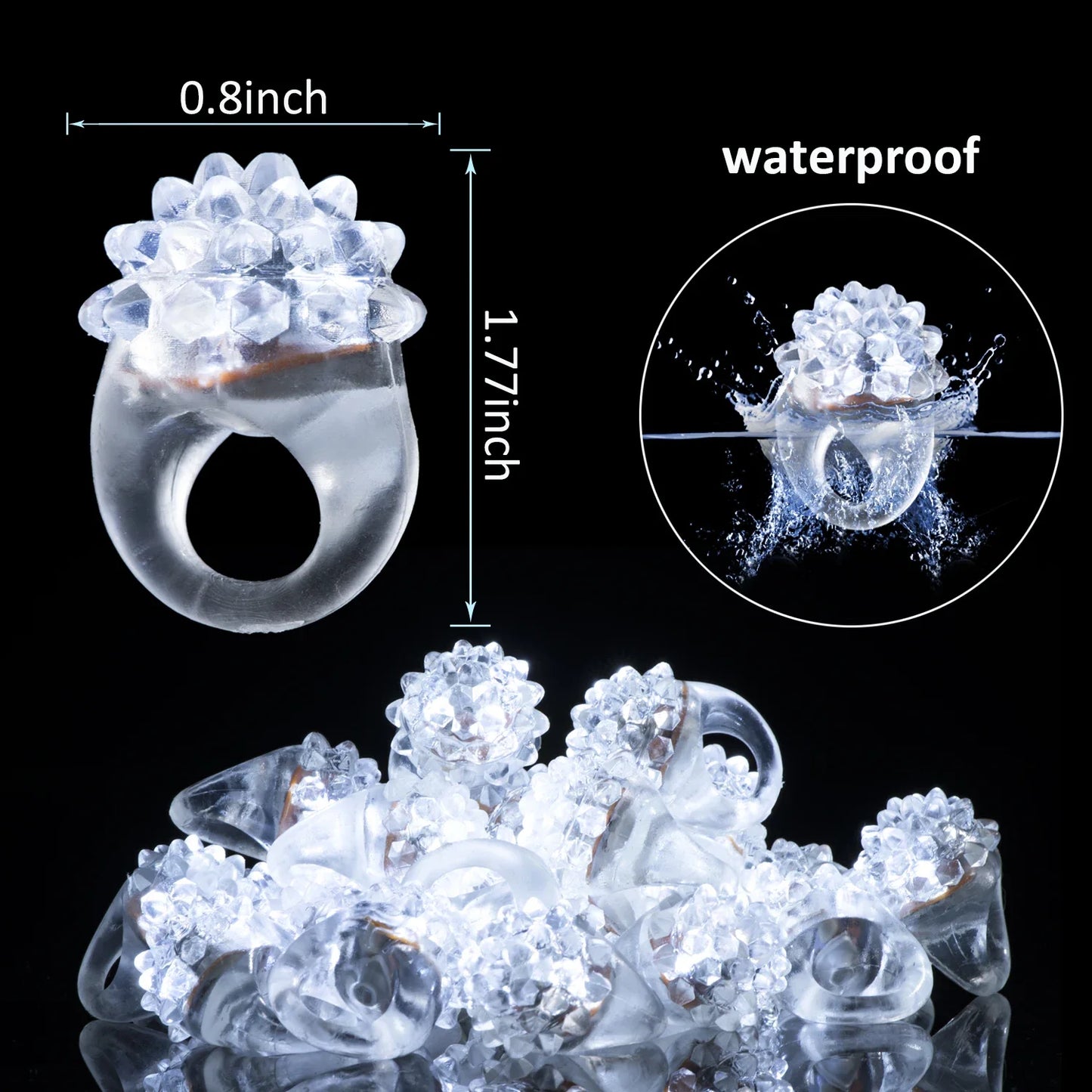 Juego de recuerdos LED para bodas – Gafas luminosas, pulseras que brillan en la oscuridad y anillos parpadeantes para bodas