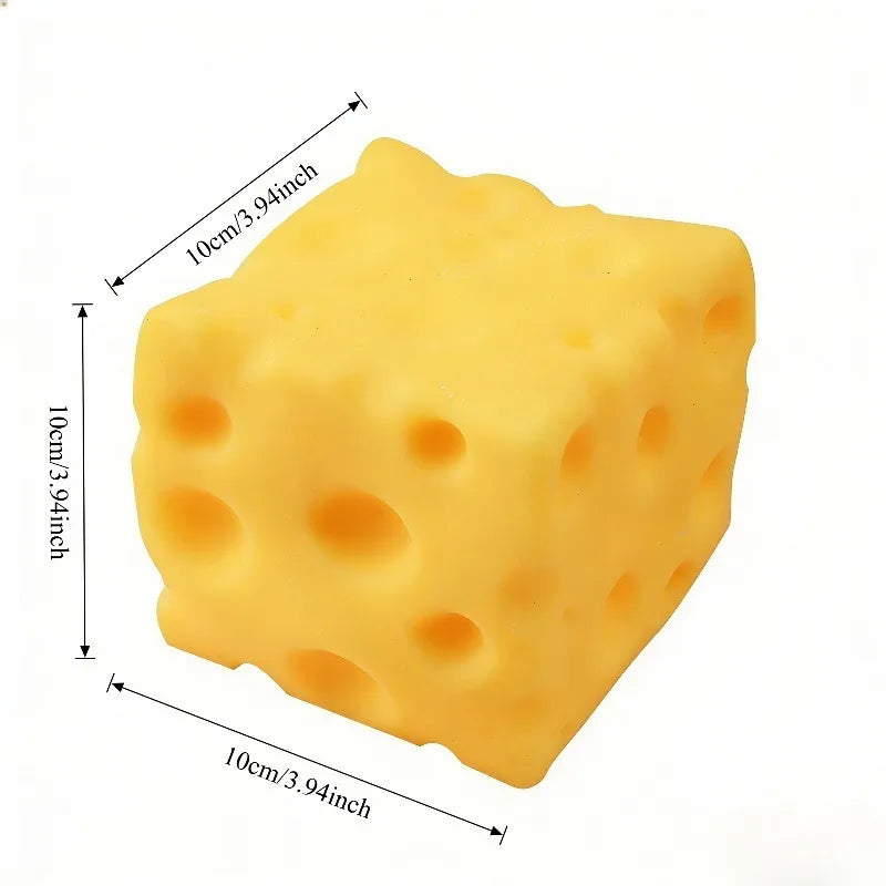 Giant Cheese Squishy Toy – Extra Large Slow Rebound Fidget Stress Relief Squeeze Toy for Adults & Kids