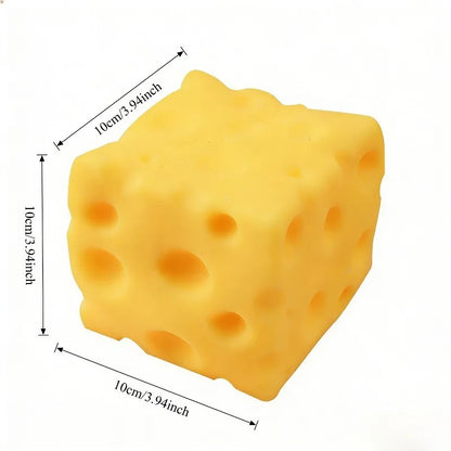 Giant Cheese Squishy Toy – Extra Large Slow Rebound Fidget Stress Relief Squeeze Toy for Adults & Kids