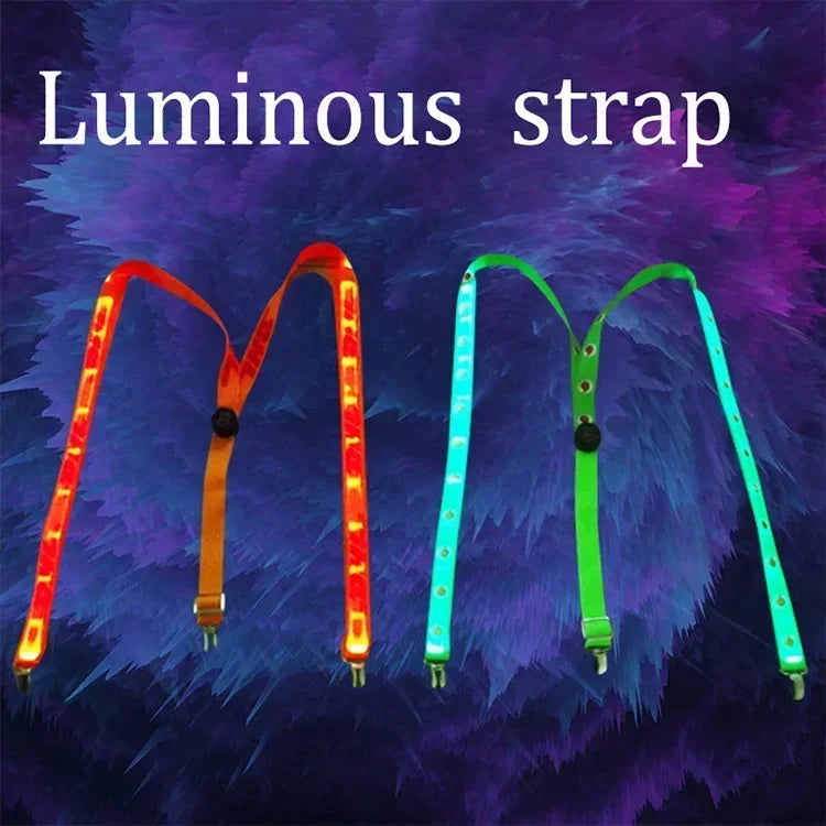 Pajarita y Tirantes LED Luminosos – Accesorios Brillantes para Fiestas, Bodas, Festivales y Cumpleaños