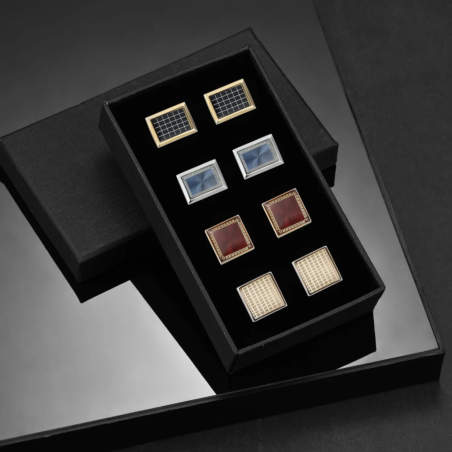 Luxury Copper Cufflinks for Men – Round & Square Shirt Cuff Links for Wedding, Business & Formal Wear | Men's Fashion Accessories Gift