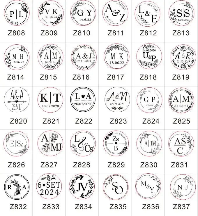 Sello de cera personalizado para bodas – Iniciales y logo personalizados, sello de metal para invitaciones | Embalaje de regalo DIY y accesorio de decoración de bodas