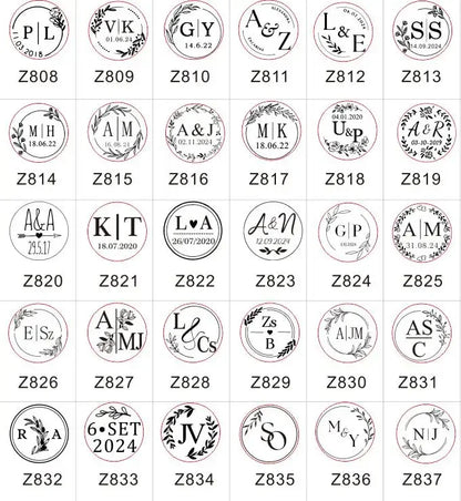 Sello de cera personalizado para bodas – Iniciales y logo personalizados, sello de metal para invitaciones | Embalaje de regalo DIY y accesorio de decoración de bodas