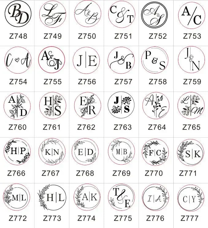 Sello de cera personalizado para bodas – Iniciales y logo personalizados, sello de metal para invitaciones | Embalaje de regalo DIY y accesorio de decoración de bodas