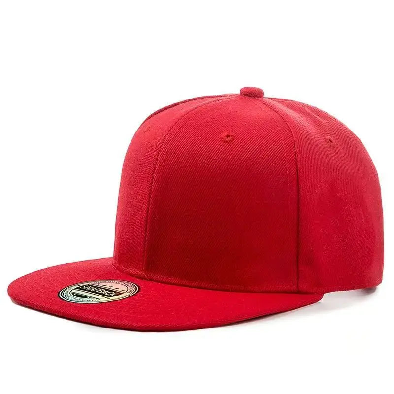 Classic Plain Snapback Baseball Cap – Adjustable Unisex Flat Brim Hat for Casual, Streetwear & Outdoor Wear