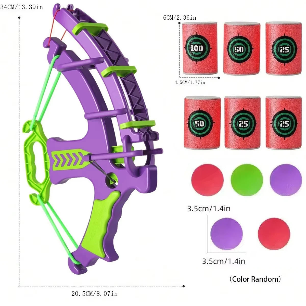 Slingshot Target Sticky Ball Bow Set – Montessori Educational Toy, Arrow Throwing Outdoor Sport & Fidget Game
