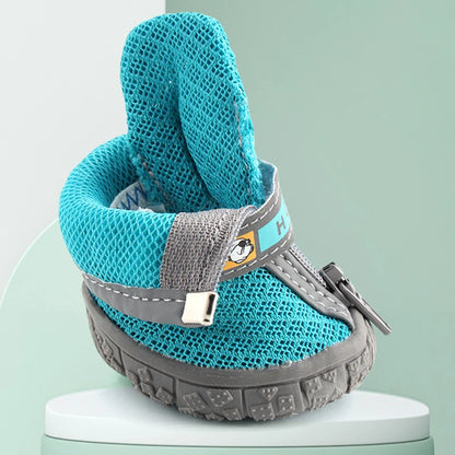 Bottes pour chien à semelles antidérapantes – Chaussures de protection des pattes chaudes et respirantes pour la marche et la randonnée en extérieur