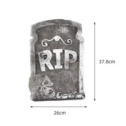 1PC Halloween Foam Skeleton Tombstone Decoration – Grave Bat & Ghost Horror Prop for Haunted Houses, Halloween Parties & Spooky Home Decor