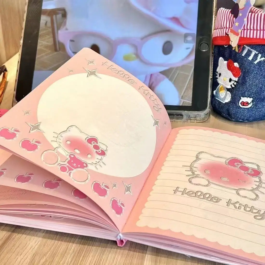 A6 Cuaderno de gato bonito - Diario de gatitos de dibujos animados, diario de estudiante y libro para colorear