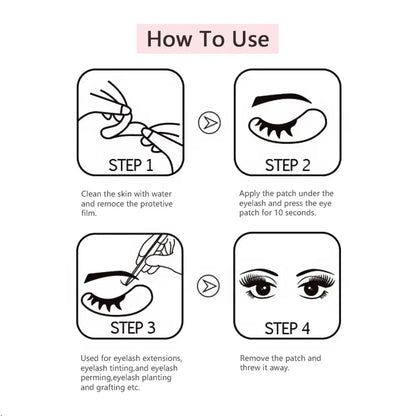 50 PARCHES DE HIDROGEL PARA EXTENSIONES DE PESTAÑAS – Almohadillas para Debajo de los Ojos para Injerto de Pestañas, Aislamiento de Pestañas, Mascarilla Hidratante para Ojos y Tratamiento de Belleza