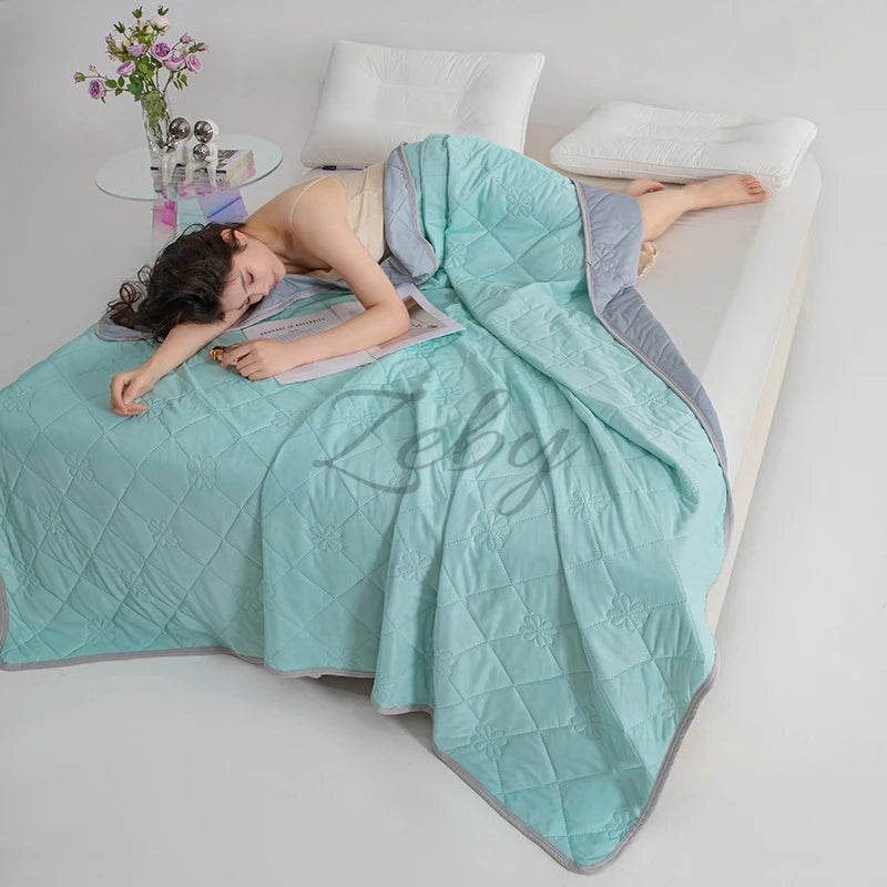 Manta Refrescante de Verano – Colcha Ligera y Transpirable para Cama con Comodidad de Aire Acondicionado