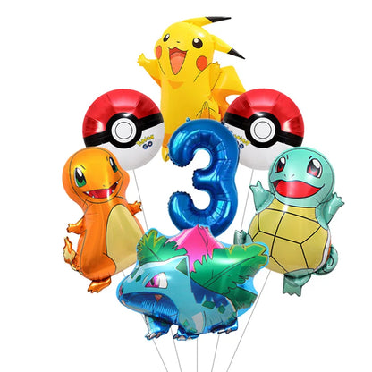 Cartoon Pikachu Shaped Foil Balloons – Aluminum Film Balloons for Indoor & Outdoor Party Decorations