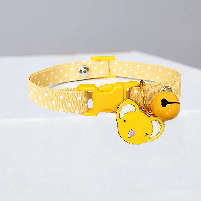 Cute Avocado Cat Collar – Adjustable Plaid Pet Collar with Bell & Candy Avocado Pendant, Cartoon Necklace for Cats & Small Dogs