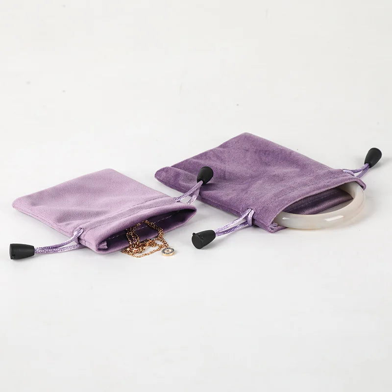 Bolsa de regalo de terciopelo con cordón - Suave, para joyas, bodas, Pascua y Año Nuevo, para envolver, para recuerdos de fiesta y pequeños regalos