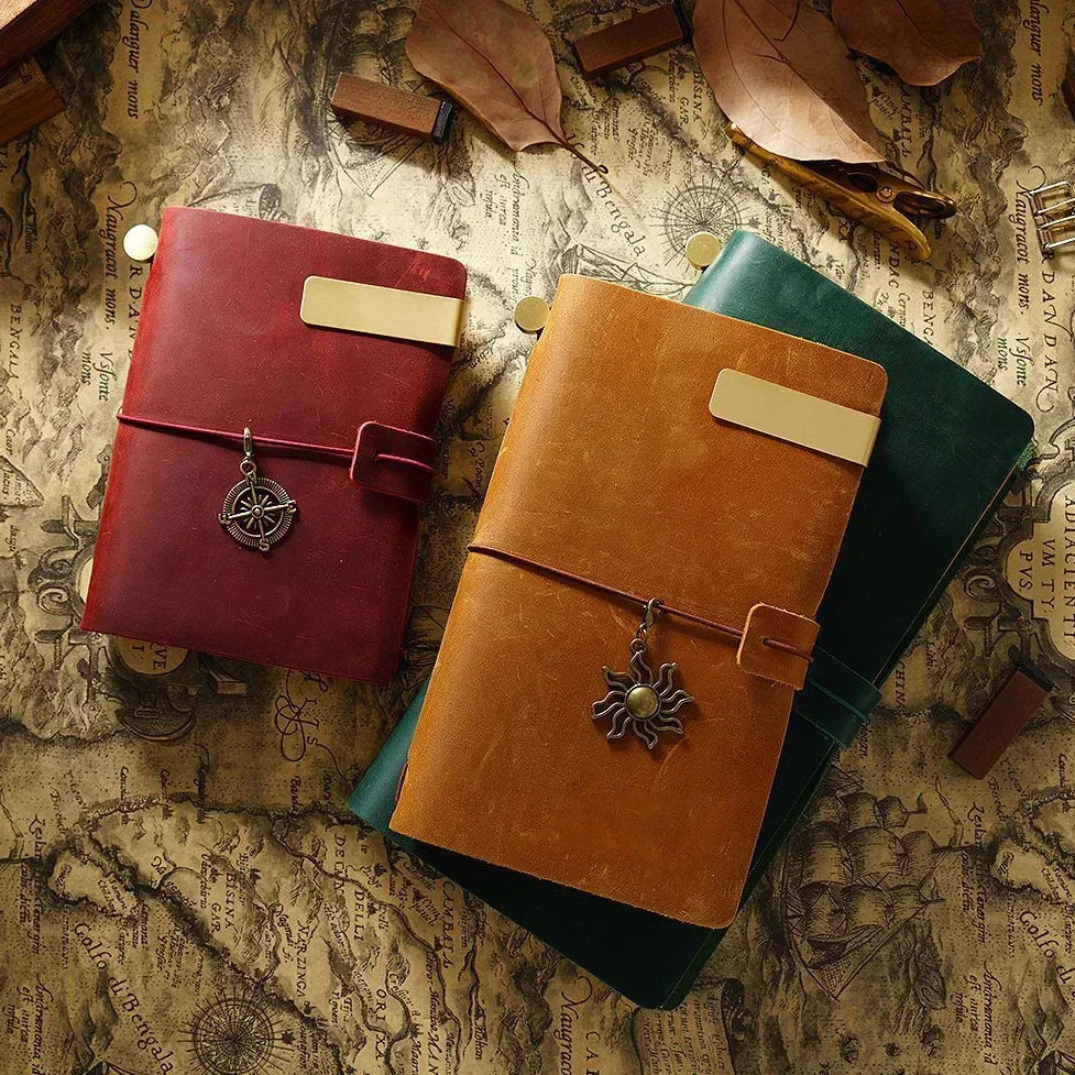 Moterm Genuine Leather Travel Notebook Cover – Handmade Vintage Cowhide Journal & Planner