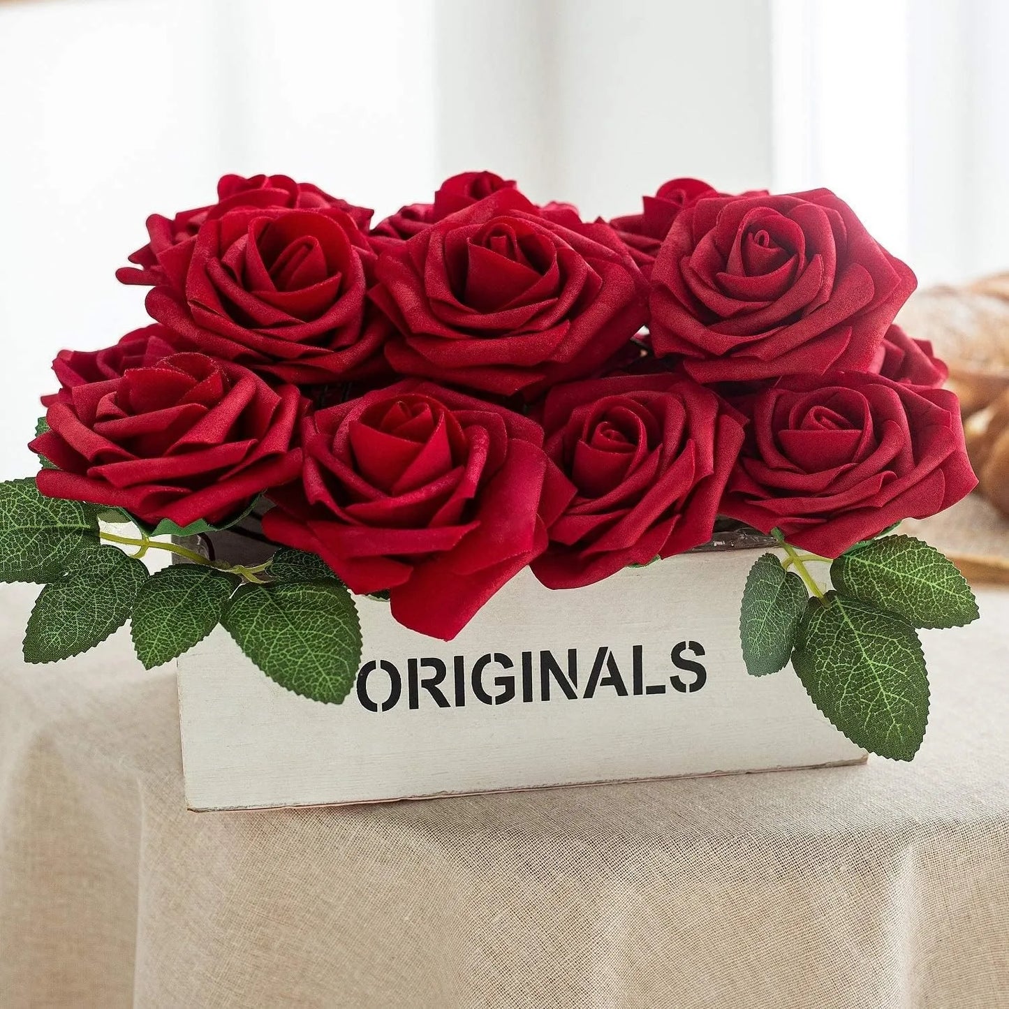 Rosas artificiales de espuma, de 10 a 100 unidades – Rosas sintéticas realistas para ramos de boda, centros de mesa, decoraciones para fiestas, regalos para el Día de la Madre y San Valentín, arreglos florales de bricolaje