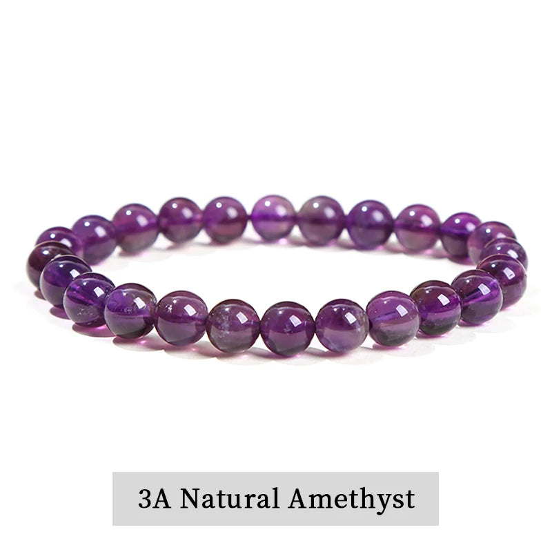 Pulsera de Cuentas de Piedra Natural – Pulsera de Gemas de Amatista, Ojo de Tigre, Cuarzo Cristal y Ágata para Mujeres y Hombres, Regalo de Joyería de Energía Reiki