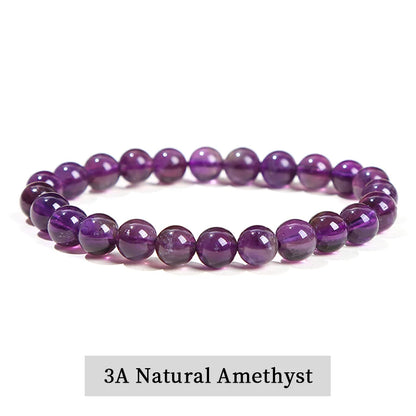 Pulsera de Cuentas de Piedra Natural – Pulsera de Gemas de Amatista, Ojo de Tigre, Cuarzo Cristal y Ágata para Mujeres y Hombres, Regalo de Joyería de Energía Reiki