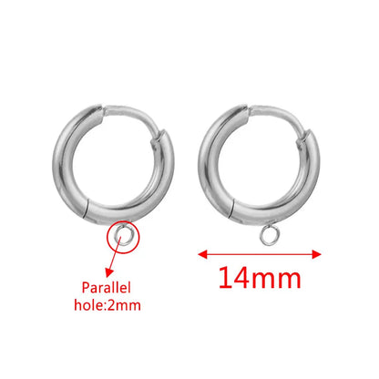 10-Piece Gold Stainless Steel Hoop Earring Hooks with Round Posts – DIY Earring Making Supplies & Jewelry Findings for Women