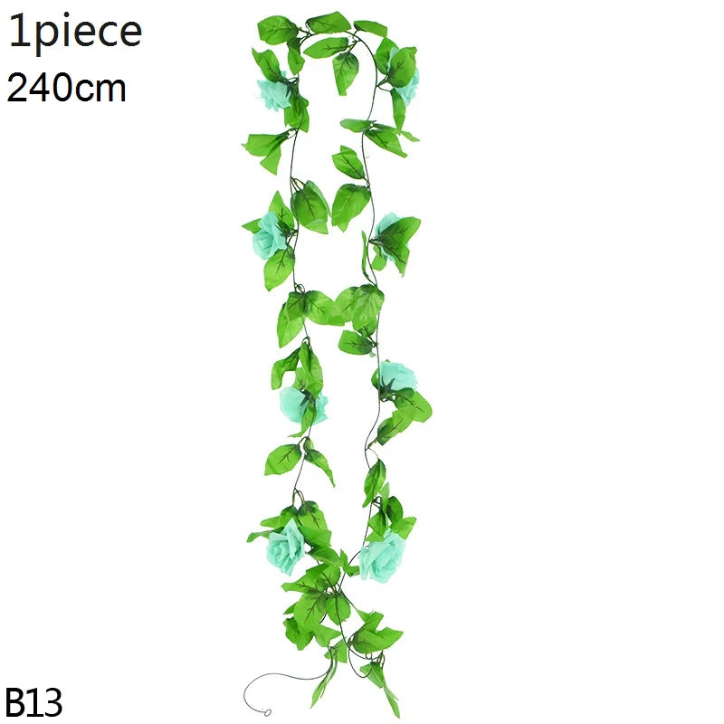 Glicinia Artificial en Enredadera – Guirnalda Colgante Realista de Seda Sintética con Hojas de Hiedra para Arcos de Boda, Decoración de Jardín, Decoración del Hogar y Estilismo de Fiestas